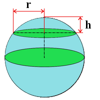 Calculeaza volumul unei calote sferice