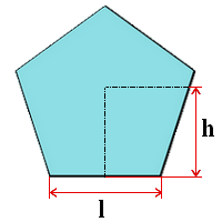 Calculeaza suprafata unui pentagon