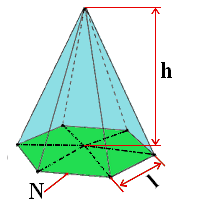 Calculeaza volumul unei piramide regulate