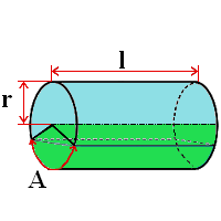 Calculeaza volumul sectorului de cilindru