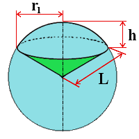 Calculeaza suprafata unui sector de sfera