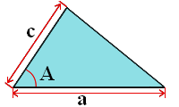 Calculeaza in functie de unghiul A si laturile a si c
