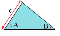 Calculeaza in functie de unghiurile A si B si de latura c