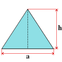 Calculeaza suprafata unui triunghi echilateral