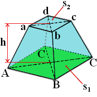 Calculeaza volumul unui trunchi de piramida